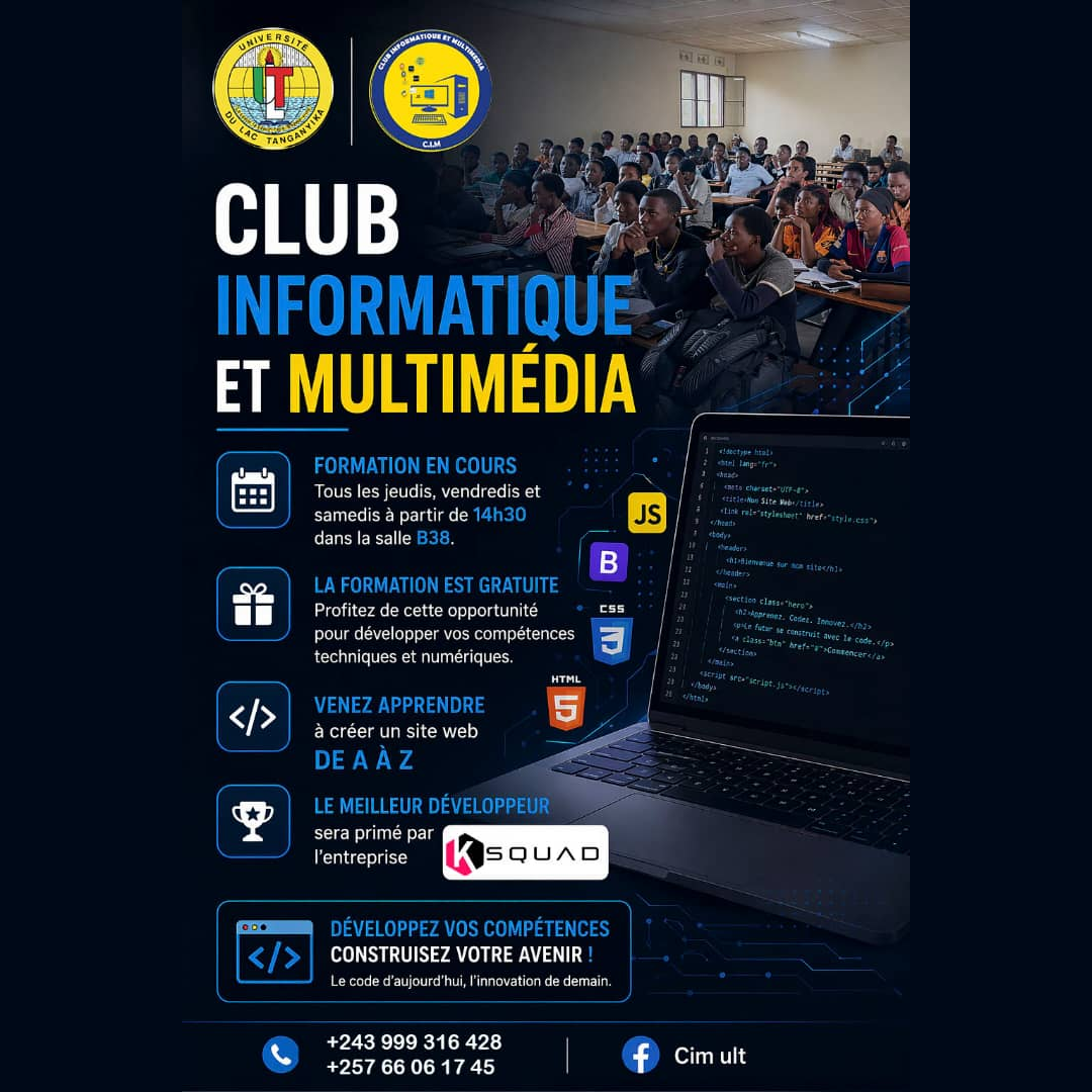 CIM-ULT organise une formation gratuite en développement web.